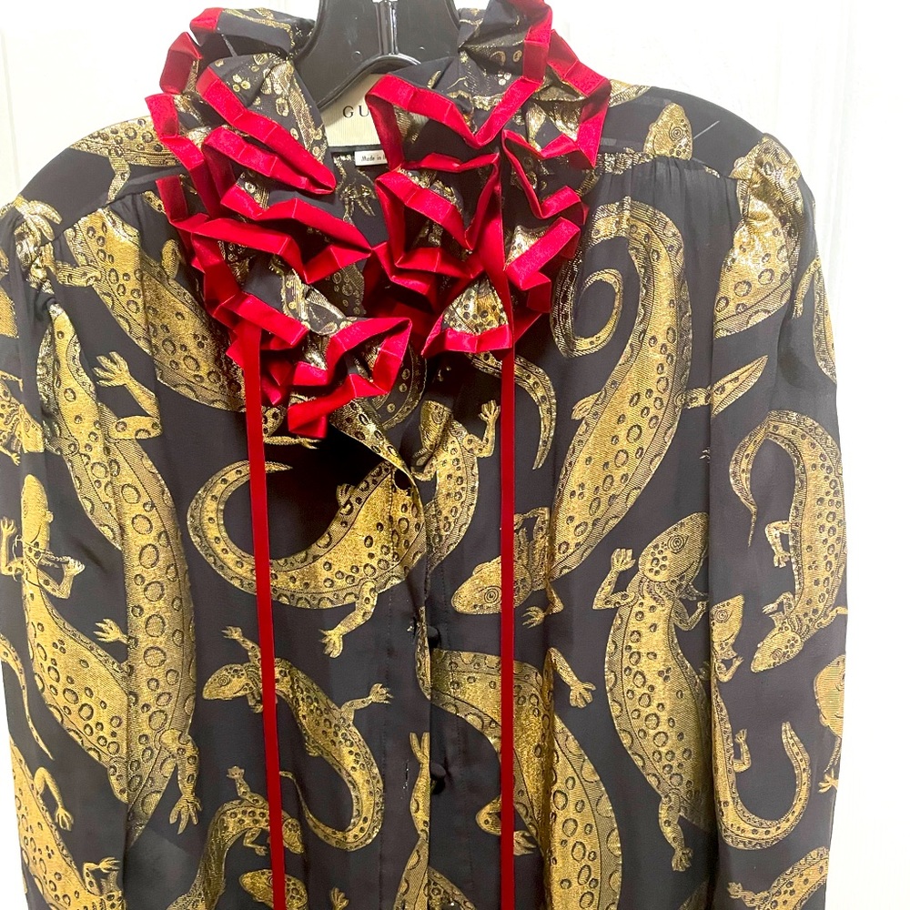 AUTHENTIC GUCCI Lizard Blouse-VERY RARE!